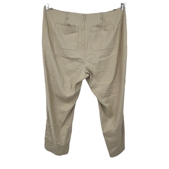 NYDJ pants beige linen Marilyn stretch linen trousers size 20W - Picture 3 of 8
